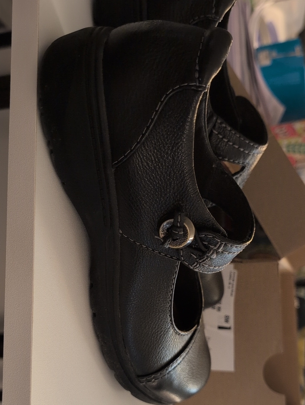 Carleigh Jane Black Leather Mary Jane (Size 8M)